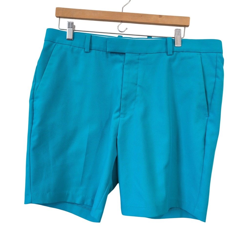 G/FORE Mens Golf Shorts Turquoise Blue Size 36 Flat Front Performance 7.5 Inseam